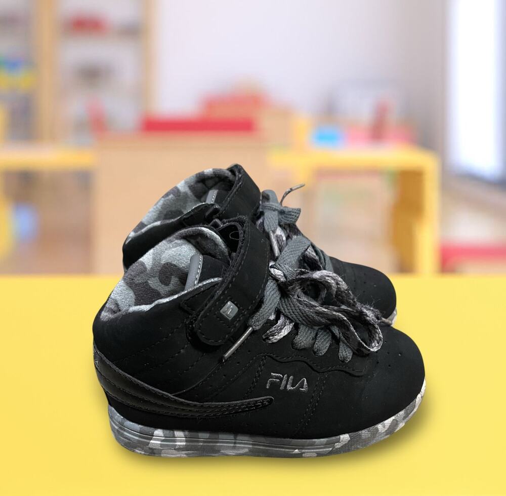 Fila Vulc 13 Mid Plus Black Camo Sneakers Shoes Toddler Boys Size 10